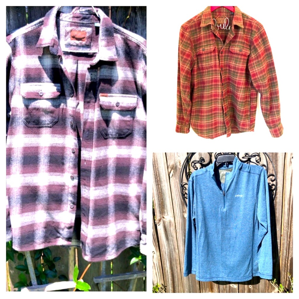 3 Orvis shirts Medium Soft Flannel Fishing Outdoor Shirts